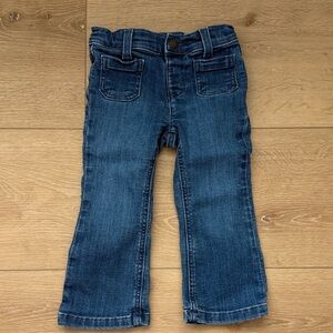 Cat & Jack Girls Classic Dark Blue Flare Denim Jeans